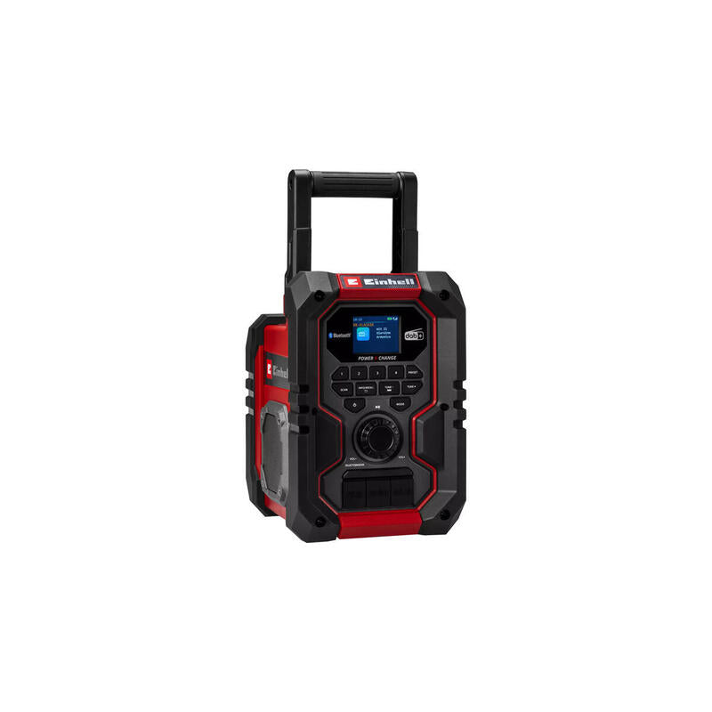 Einhell Te-Cr 18 Li Dab+/Fm/Bt - Solo, Radio De Obra Rojo/Negro, Bluetooth, Aux, Usb, Sin Batería Ni Cargador 3407995
