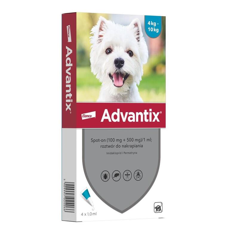 Elanco Advantix - Gotas Antiparasitarias Para Perros S - 4 X 1 Ml