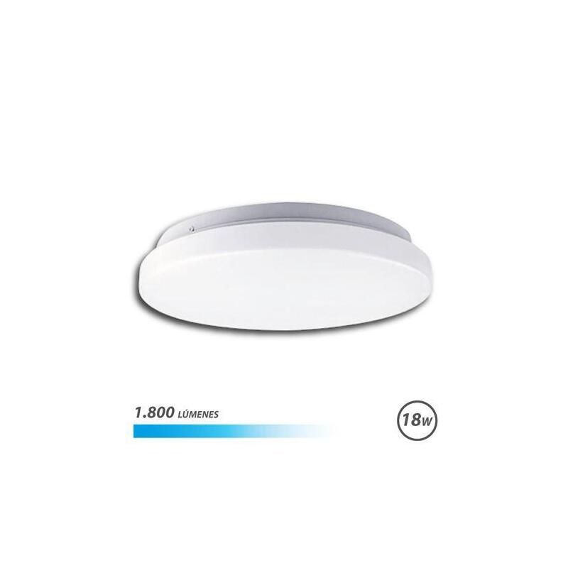 Elbat Aplique Redondo De Techo Led 18w 1800lm - 6500k Luz Fria - Diametro 30cm