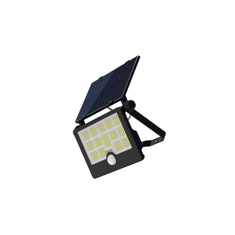 Elbat Foco Solar Led 50w - 3600lm - Luz Fria 6500k - Sensor De Movimiento - Deteccion De 3 A 5 Metros - Ip65
