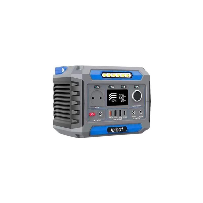 Elbat Generador De Energia Portatil - 300w - Bateria De Litio 78.000mah - Display Led - Carga Solar - Accesorios