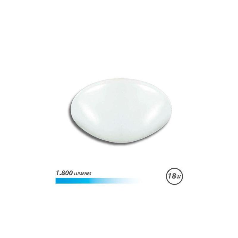 Elbat Lampara Led De Techo 18w - Lumenes: 1800 - Luz Fria: 6500k - Ac 175-265v - Diametro: 30cm - Angulo: 180º Blanco