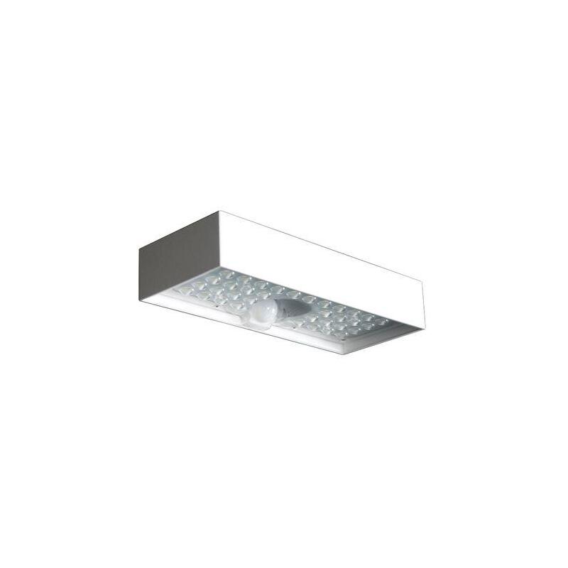 Elbat Lampara Solar Led - 230x97x42.7mm - 6w, 900 Lumenes - Luz Blanca 4000k - Sensor De Movimiento - Color Negro