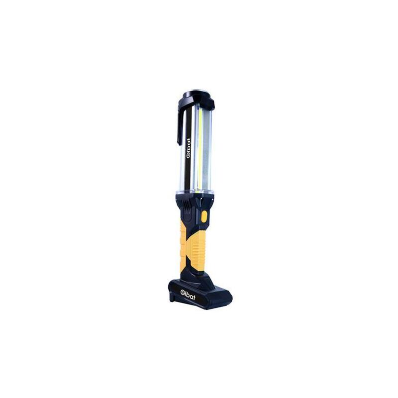 Elbat Linterna Led Recargable - Gancho E Iman - Cob + Led 10w 800lm - Color Negro