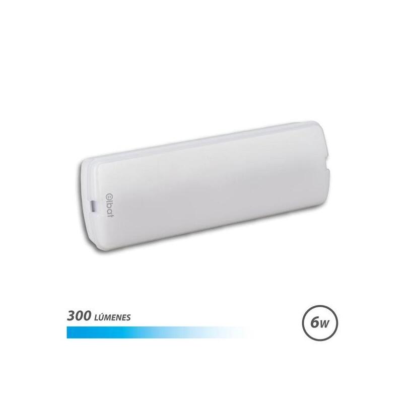 Elbat Luz De Emergencia - 300 Lumens - 6000k - 6w - 3 Horas De Autonomia - Permanente Y No Permanente - Bateria De Litio