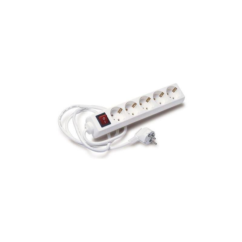 Elbat Regleta Alimentacion - 5x Schukos - Interruptor On/Off - Cable De 1.50m