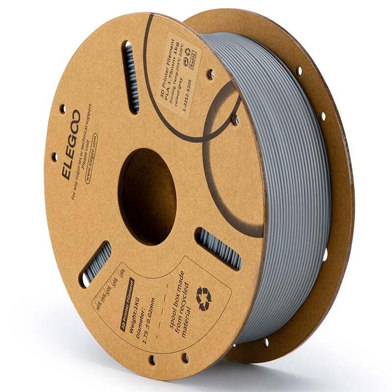 Elegoo Pla Gris Para Impresoras 3d Fdm - Filamento 1.75mm Bobina De 1kg