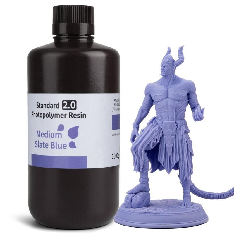 Elegoo Resina Estándar V2.0 Color Azul Pizarra Medio Para Impresoras 3d De Resina Lcd - 1kg