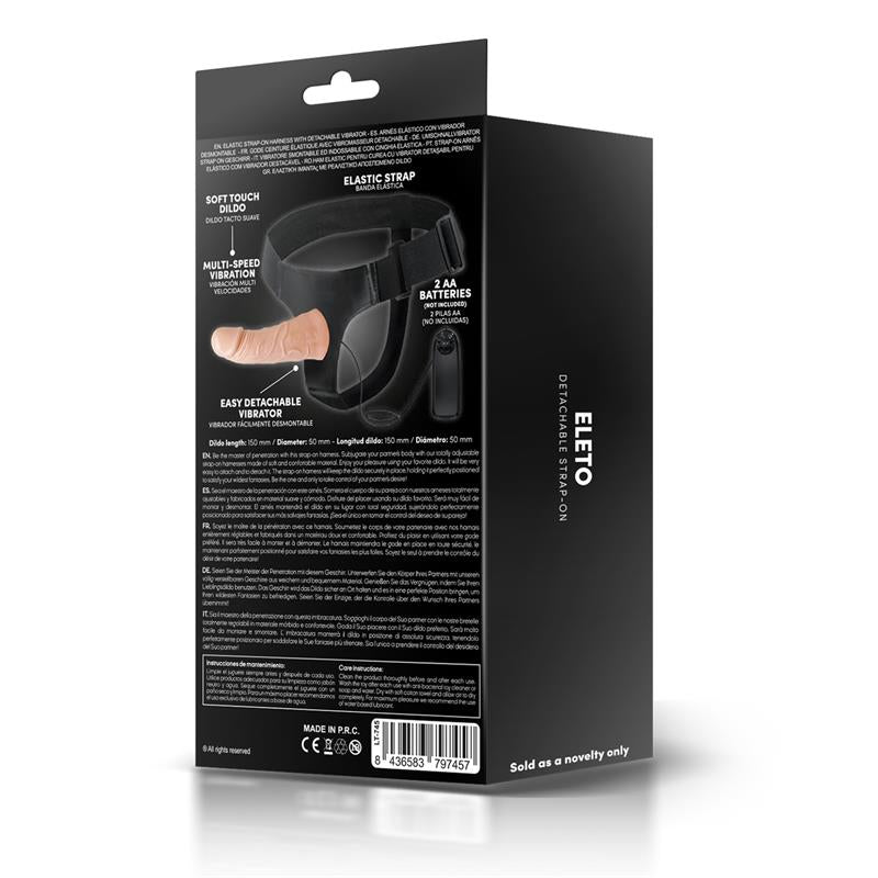 Eleto Arnés Con Dildo Hueco Desmontable, Vibración Y Control Remoto