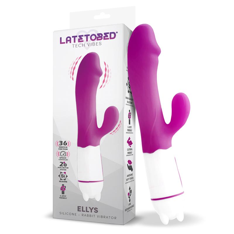 Vibrador Usb Ellys 36 Funciones Silicona Púrpura