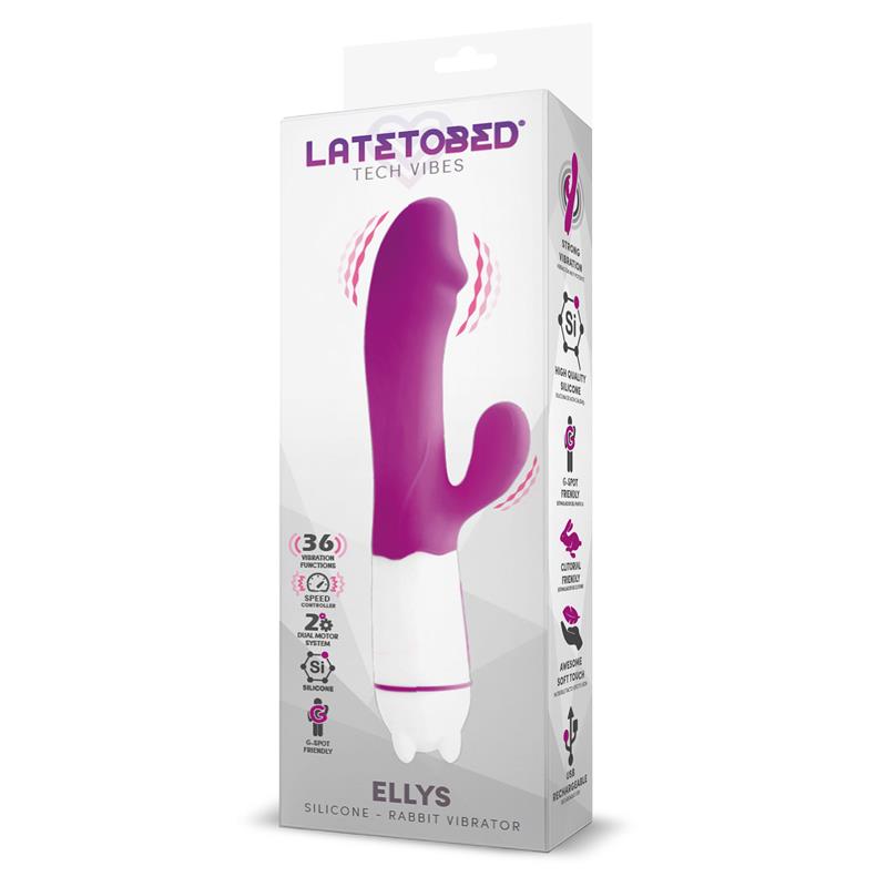 Vibrador Usb Ellys 36 Funciones Silicona Púrpura