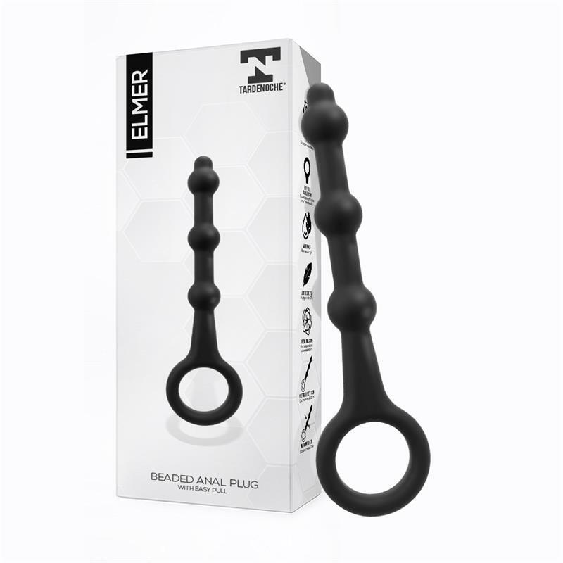 Elmer Plug Anal Con Aro De Fácil Extracción Silicona Negro