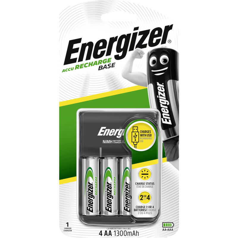 Energizer Cargador Base + 4xhr6 Aa 1300mah