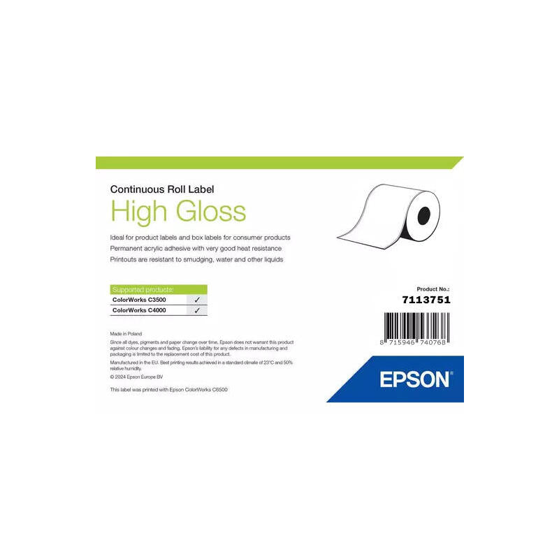 Epson High Gloss Label Etiqueta Para Impresora Autoadhesiva