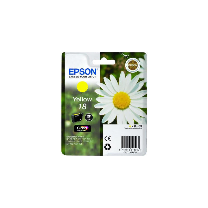 Epson Tinta Amarillo Expression Home Xp-102/205/305/405 - Nº18