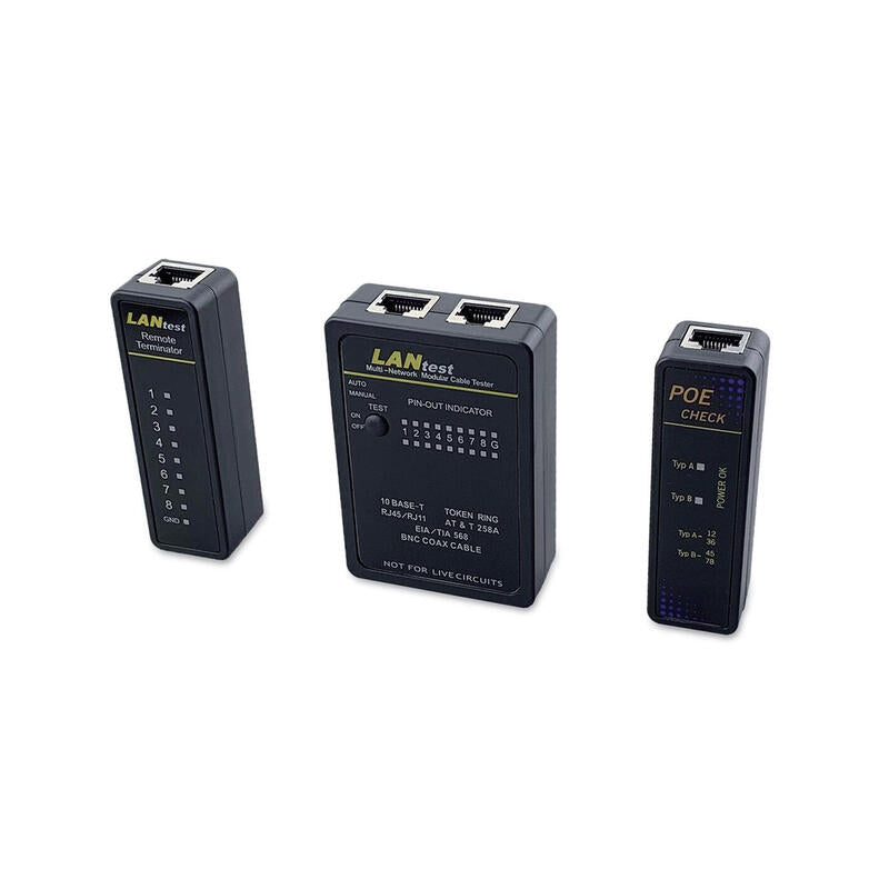 Equip Comprobador De Cables Para Rj45/Rj12/Rj11/Bnc/Poe Negro