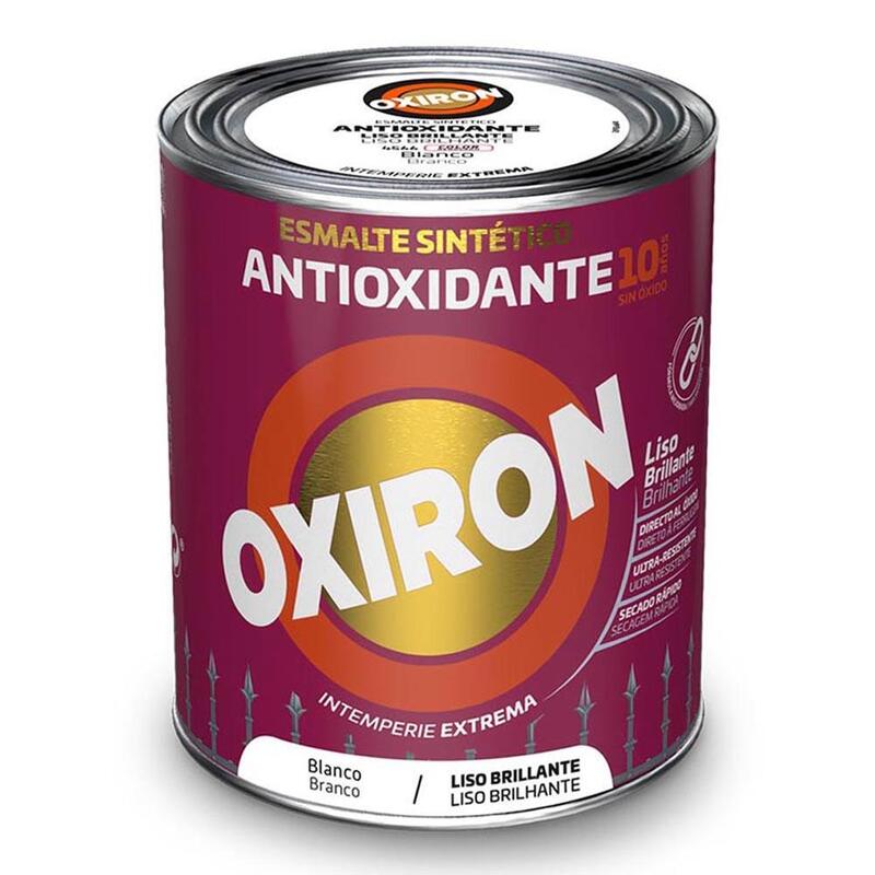 Esmalte Sintético Metálico Antioxidante Oxiron Liso Brillante Blanco 250ml Titan 5809077