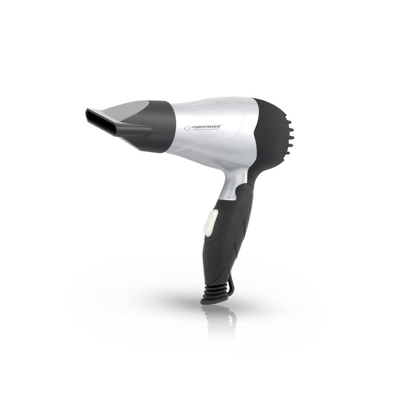Esperanza Ebh002s Venus - Secador De Pelo Con Mango Plegable - 850w - Plata
