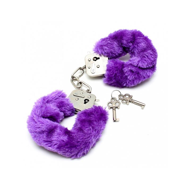 Esposas Metálicas Con Pelo Morado