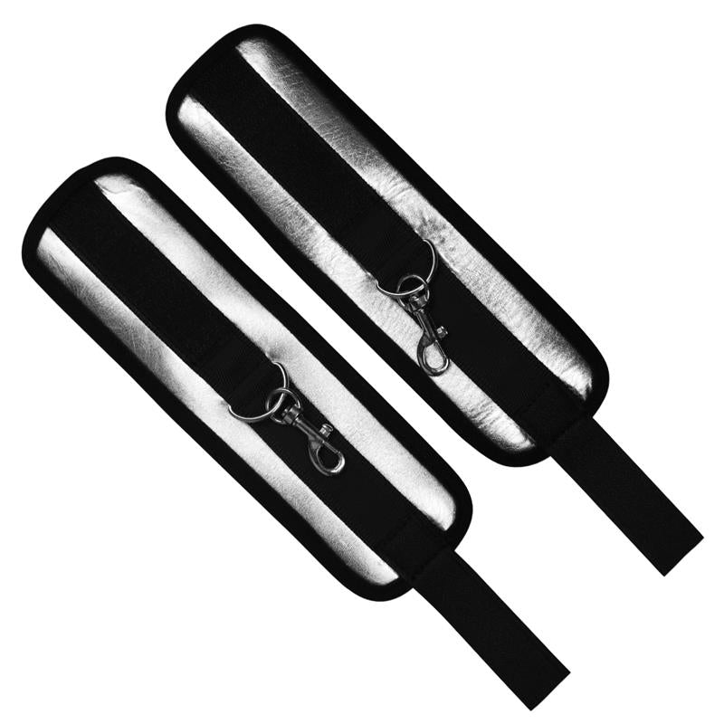 Esposas Velcro Negro Y Plateado