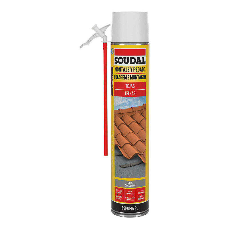 Espuma Para Teja Canula Gris 750ml Soudal