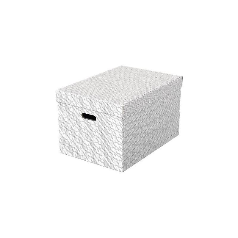 Esselte Pack De 3 Cajas Grandes De Almacenamiento Con Tapa 355x305x510mm - Carton 100% Reciclado Y Reciclable - Asas