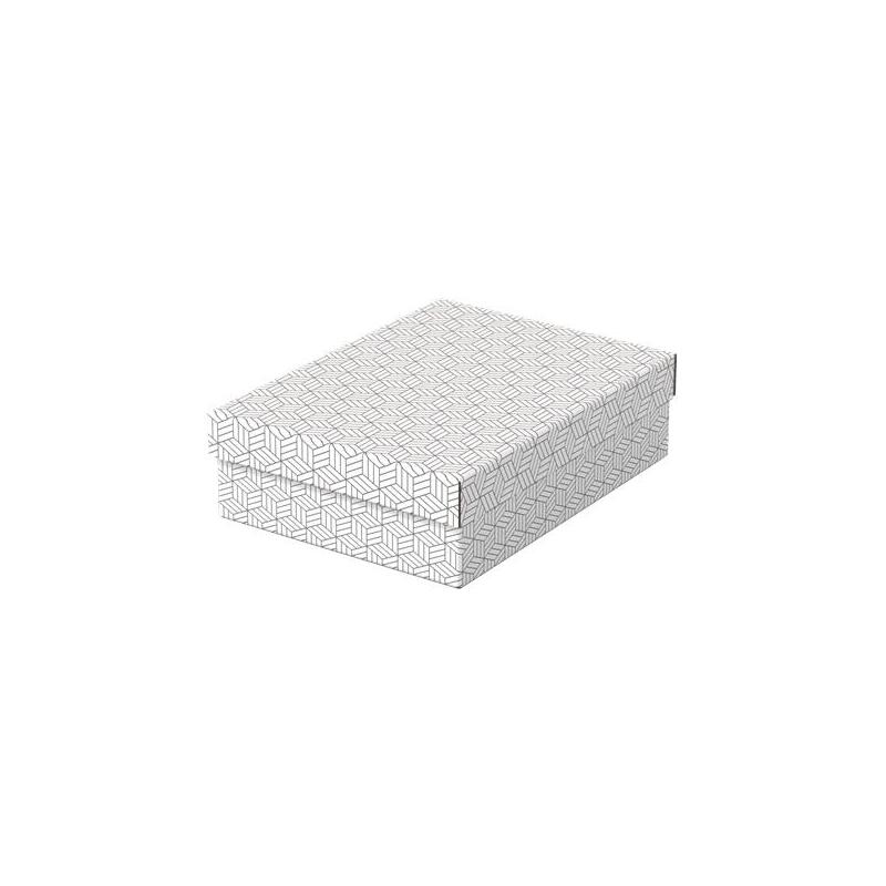 Esselte Pack De 3 Cajas Medianas De Almacenamiento Con Tapa 265x100x360mm - Carton 100% Reciclado Y Reciclable - Diseño