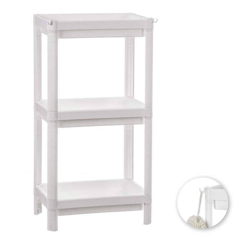 Estanteria Plastico 3 Baldas Blanca 35,5x23x75 Cm Balette