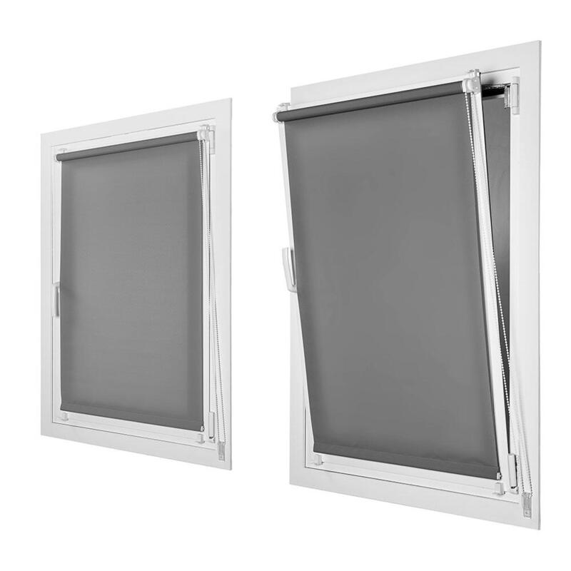 Estor Enrollable Clip & Fix 150x180cm Gris Asfalto Stor Planet