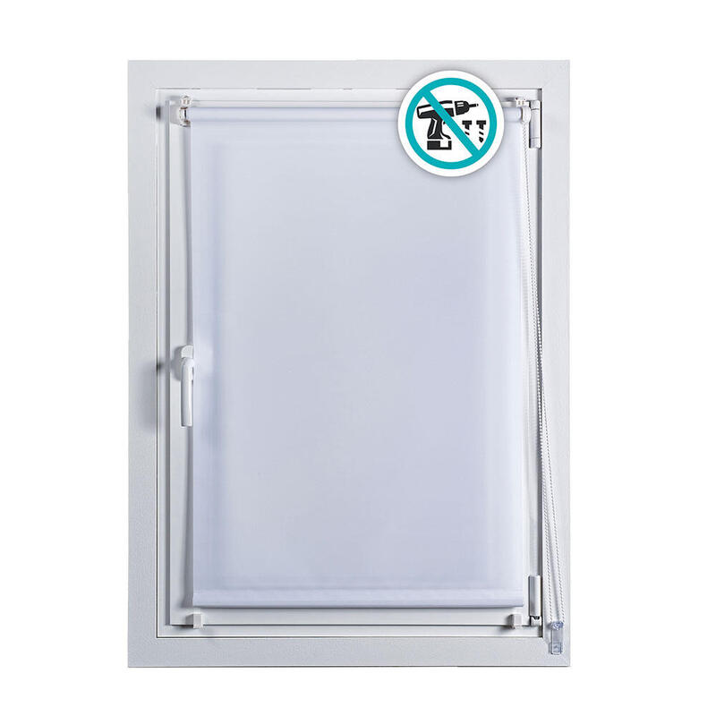 Estor Enrollable Clip&Fix 90x180cm Blanco Nieve Stor Planet