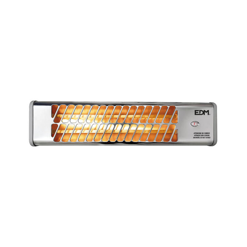 Estufa De Baño De Cuarzo - Modelo Cromo - 600-1200w Orientable - Edm