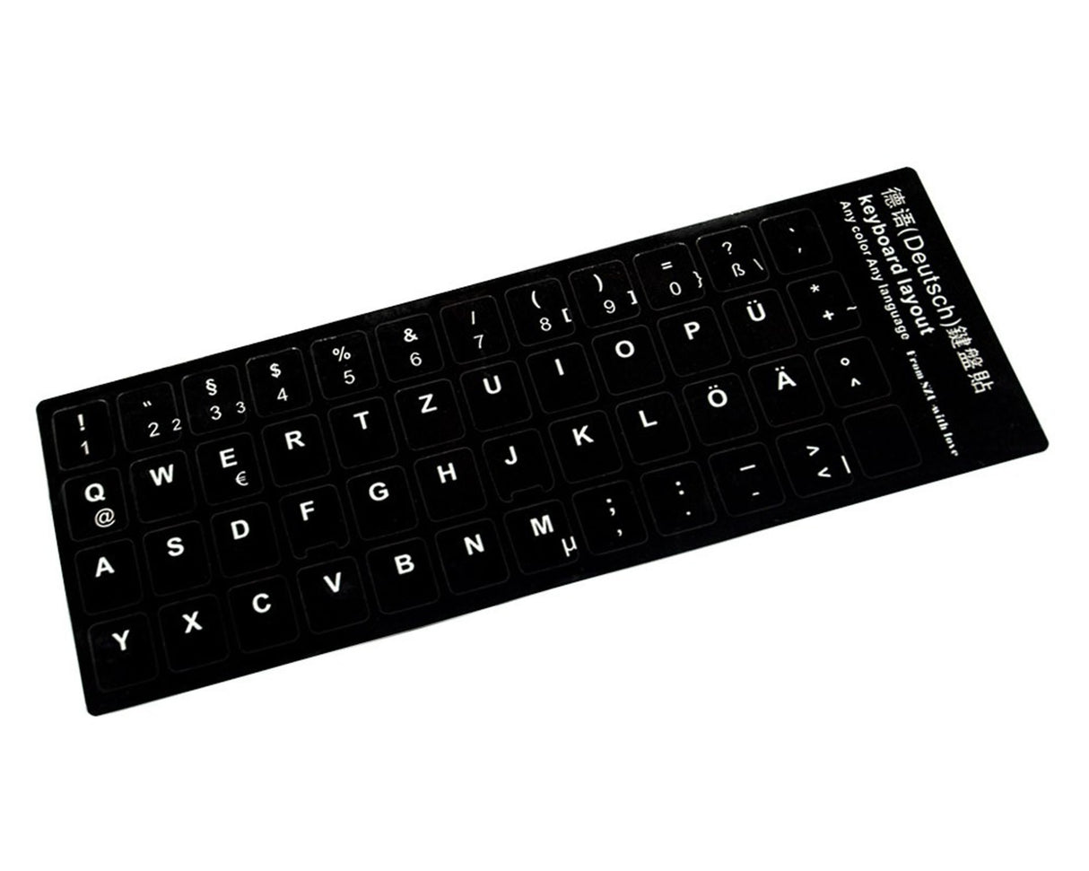 Pegatina Para Convertir Teclado En Idioma Alemán Negro