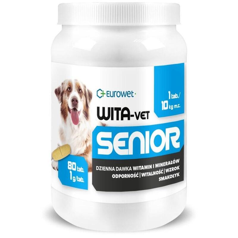 Eurowet Wita-Vet Senior - Suplementos Para Perros - 80 Tabletas