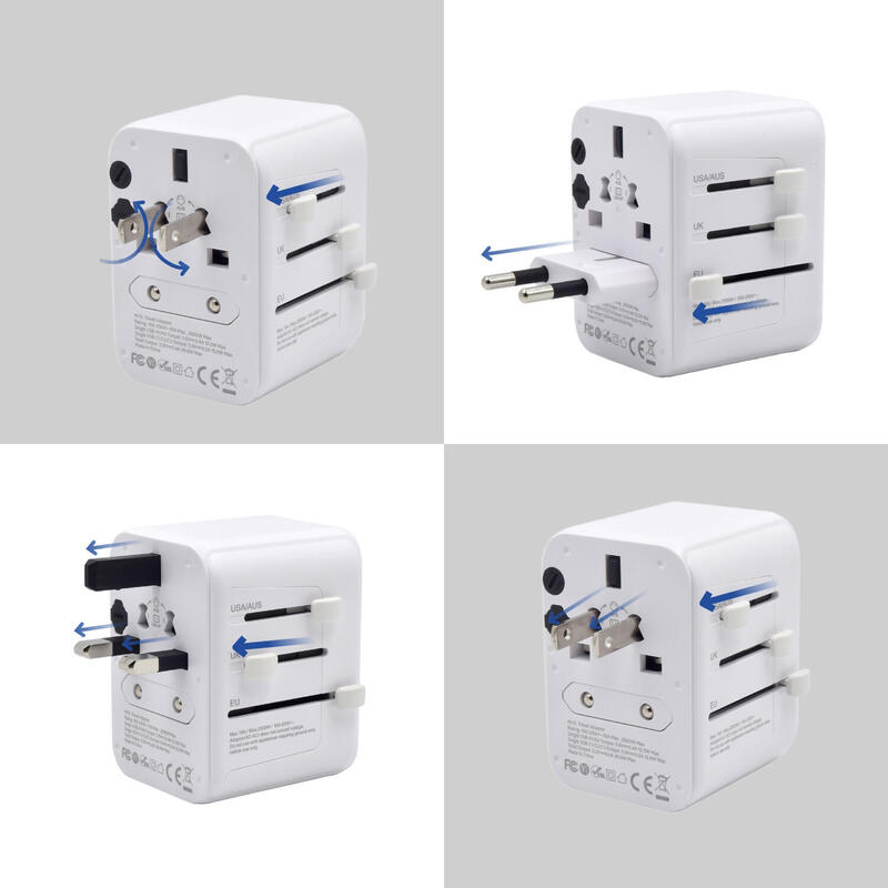Ewent Adaptador Universal De Viaje+2usb Y 3usb-C
