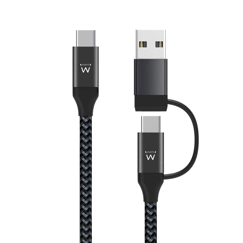 Ewent Ew9918 Cable De Carga Usb-C A Usba/B 2 En 1
