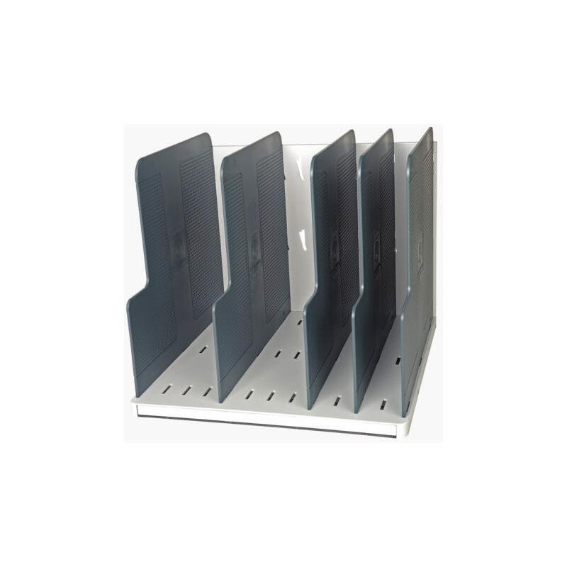Exacompta Modulotop Clasificador Vertical Con 5 Separadores A4+ Gris Claro/Gris Ratón
