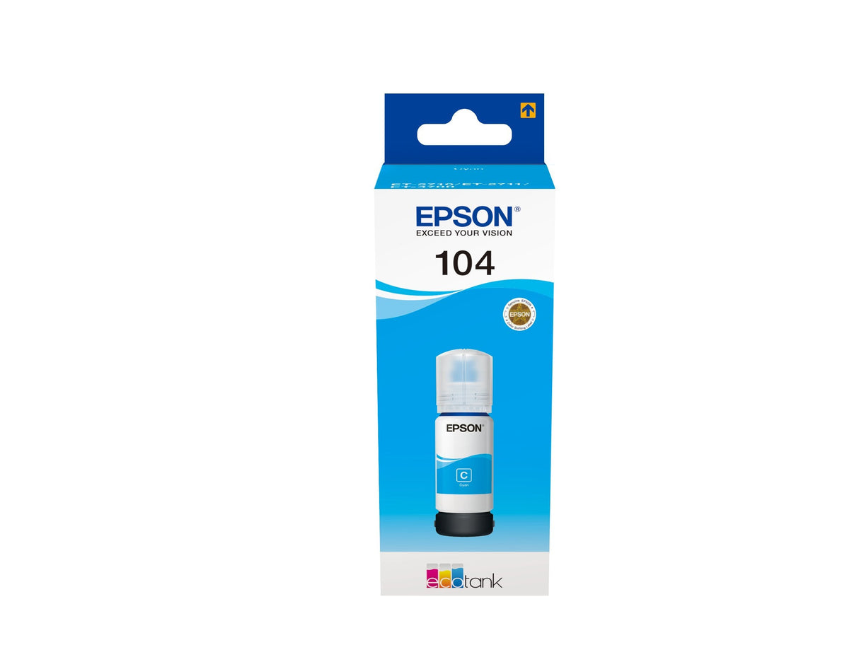 Botella Original Epson 104 Cian - C13t00p240 Ml-70