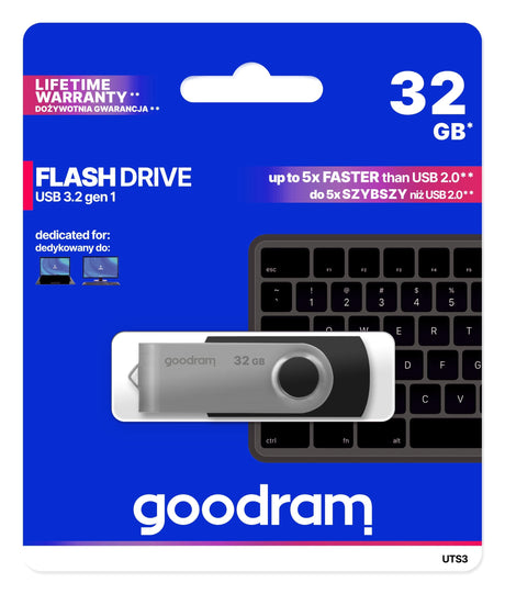 EAN 5908267920824 - Goodram UTS3 unidad flash USB 32 GB USB tipo A 3.2 Gen 1 (3.1 Gen 1) Negro imagen 4