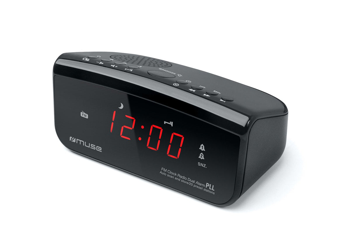 Muse M-12cr Radio Reloj Despertador Digital Negro