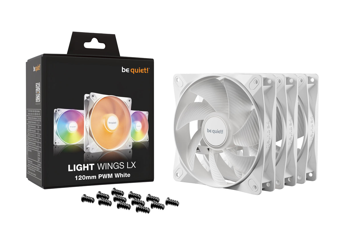 Ventilador Pc Be Quiet! Light Wings Lx 120mm Pwm Triple-Pack Blanco