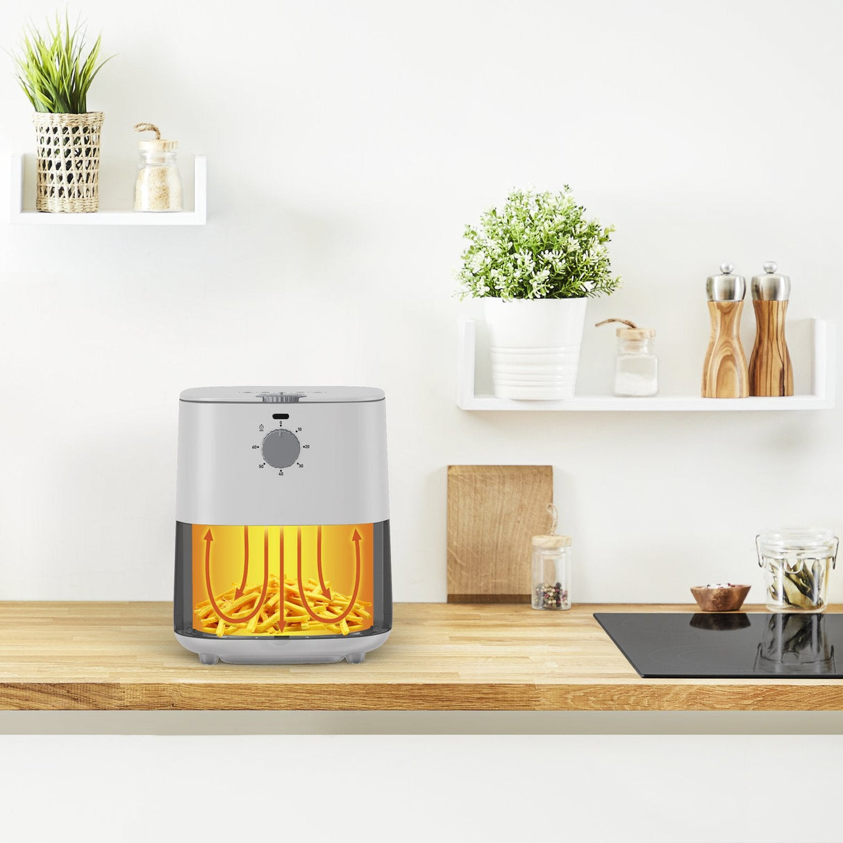 Freidora De Aire Tefal Easy Fry Essential Ey130a Sencillo 3,5 L Independiente 1030 W Caliente Blanco