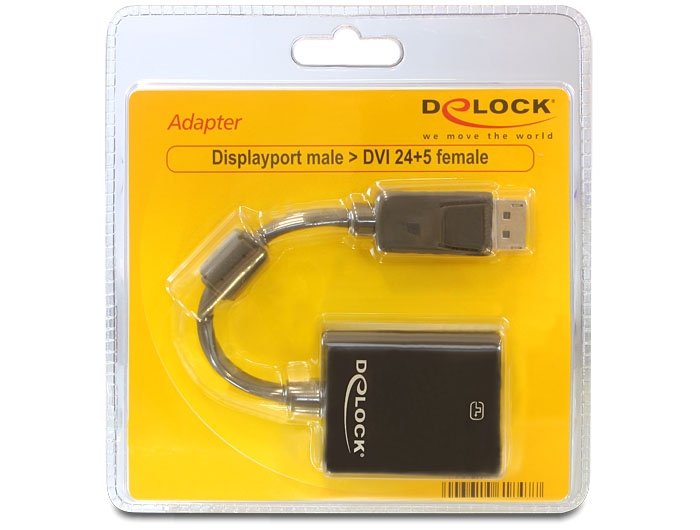 Delock Adaptador Displayport 1.1 Macho > Dvi Hembra Passiv Negro