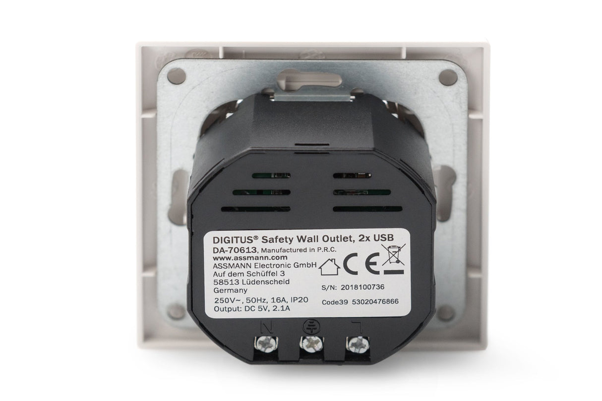 EAN 4016032443193 - Digitus DA-70613 toma de corriente 2x USB Blanco imagen 5