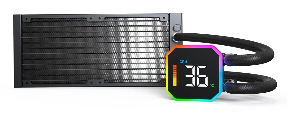 Montech Hyperflow Digital 240 Procesador Sistema De Refrigeración Líquida Todo En Uno 12 Cm Negro 1 Pieza(S)