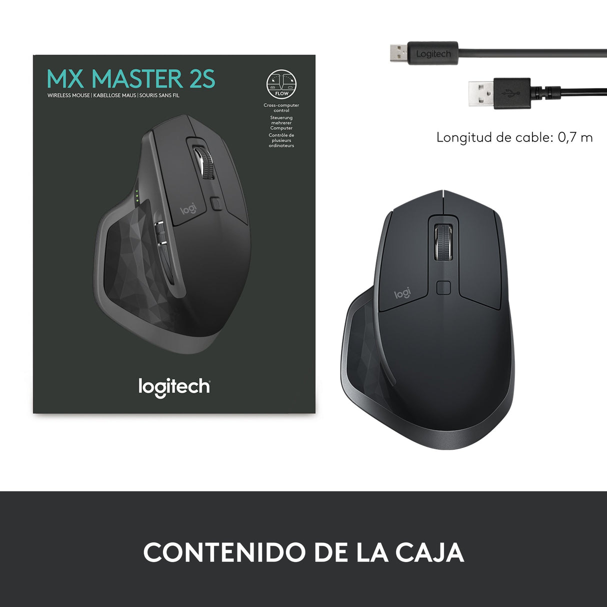 EAN 5099206118089 - Logitech MX Master 2S ratón Oficina mano derecha RF Wireless + Bluetooth Laser 4000 DPI imagen 15