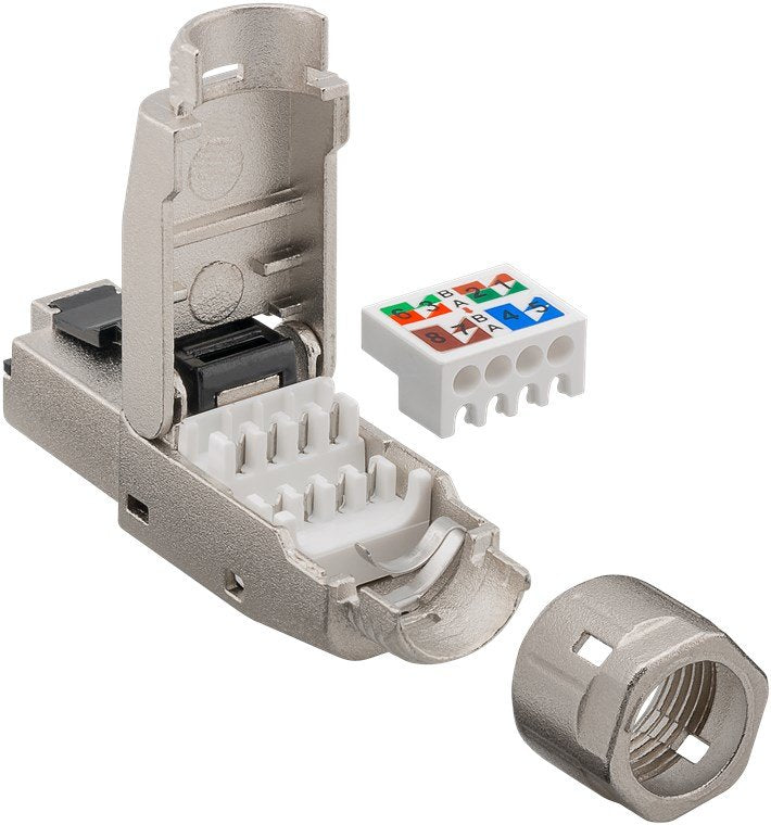 Conector Rj45 Cat 8.1 Stp  Sin Herramientas Goobay     (Precio 1 Unidad)   (Embalaje  1/50/250)