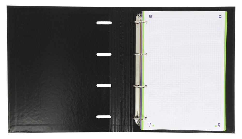 Oxford Carpeta 4 Anillas Classic Europeanbinder C/ Recambio 100h 5x5 A4+ Negro