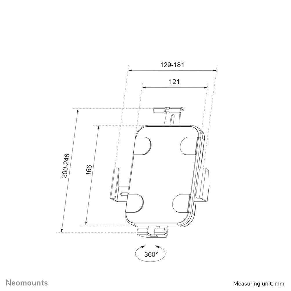 Neomounts By Newstar Soporte De Pared Para Tablet 100x100 Mm 1kg 7.9-11'' Negro