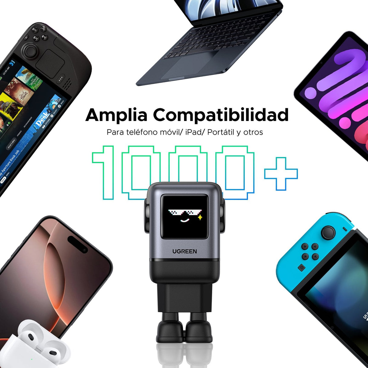 Cargador Ugreen Usb-A+3*Usb-C 100w Gan Fast