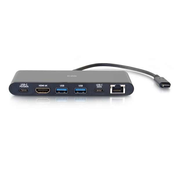C2g Usb-C Docking Station With 4k Hdmi Ethernet Usb And Power Delivery Estación De Conexión Usb-C / Thunderbolt 3 Hdmi 1gbe